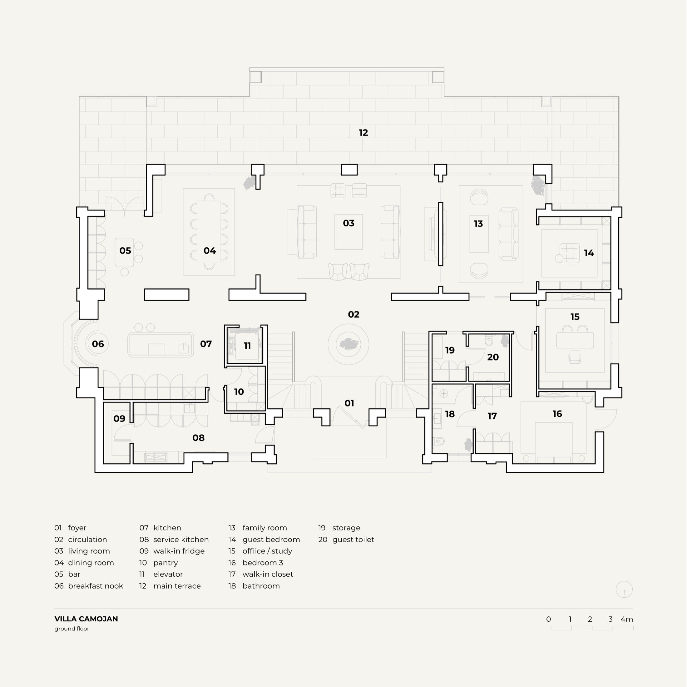 Cascada de Camoján Ground floor floorplan