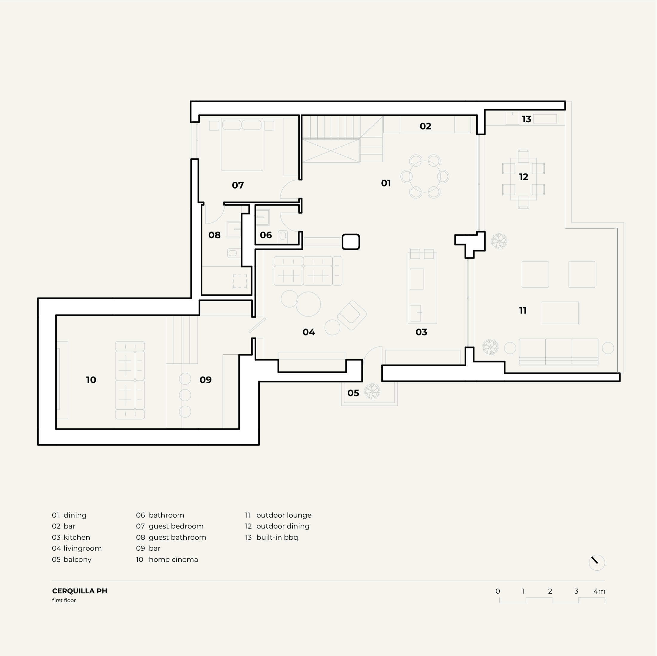 La Cerquilla PH First floor floorplan