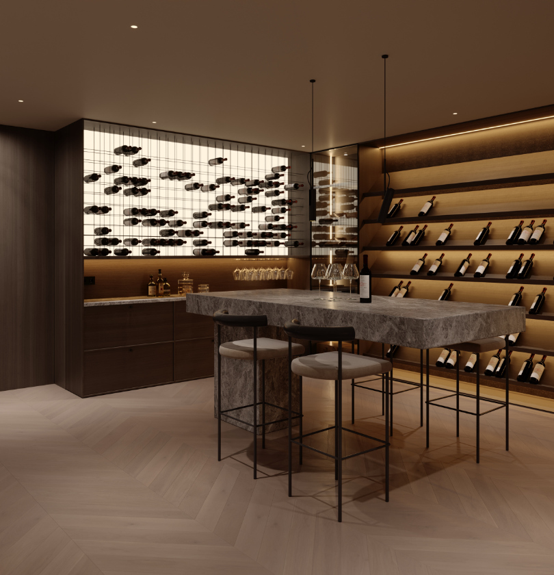 Villa Iona wine room