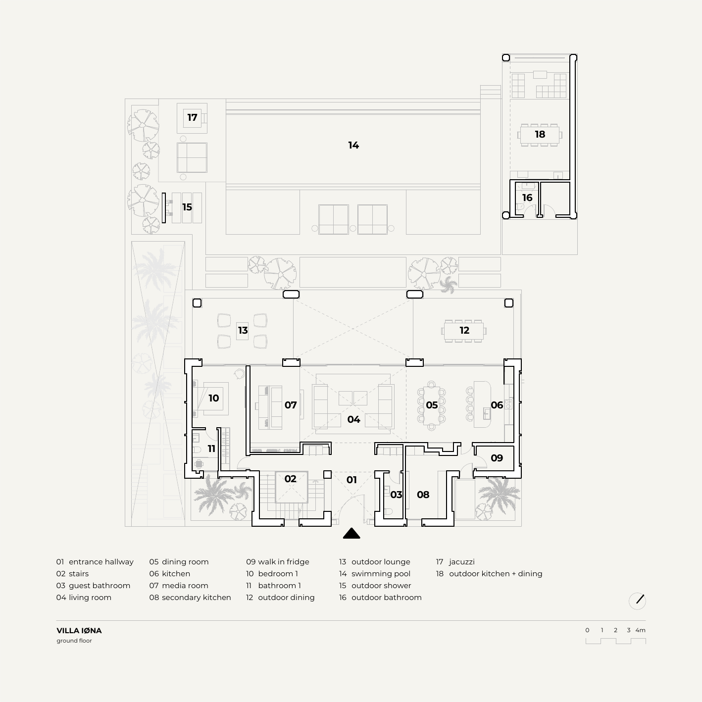 Villa Iona Ground floor floorplan